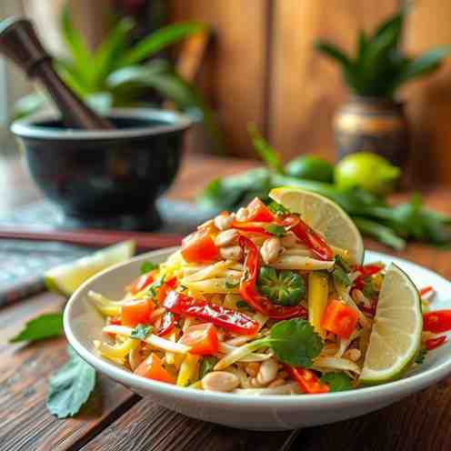 Zesty Thai Papaya Salad Recipe - Som Tam Thai at Home